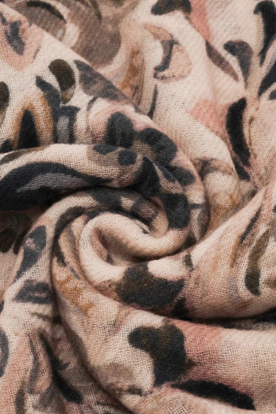 Floral Mandala Print Wool Square Scarf-COMING SOON