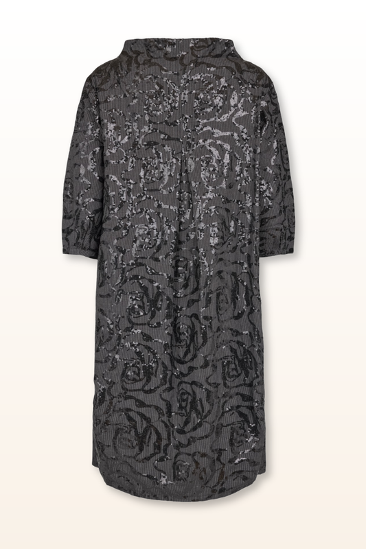Sequin Shadow Floral Dress