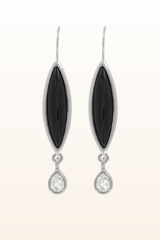 Nira Semi Precious Stone And Crystal Drop Earring
