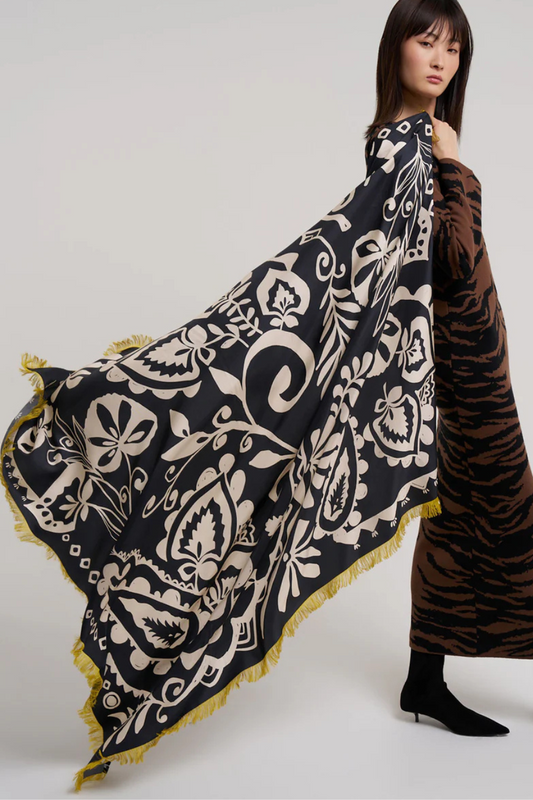 Park Paisley Oversized Silk Square Scarf