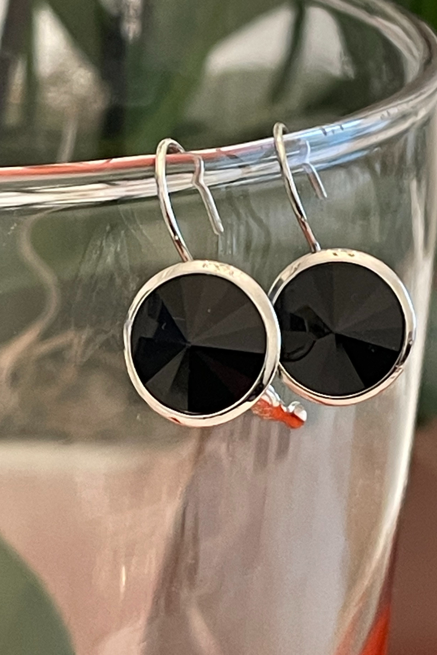 Rhodium Rivoli Crystal Earrings