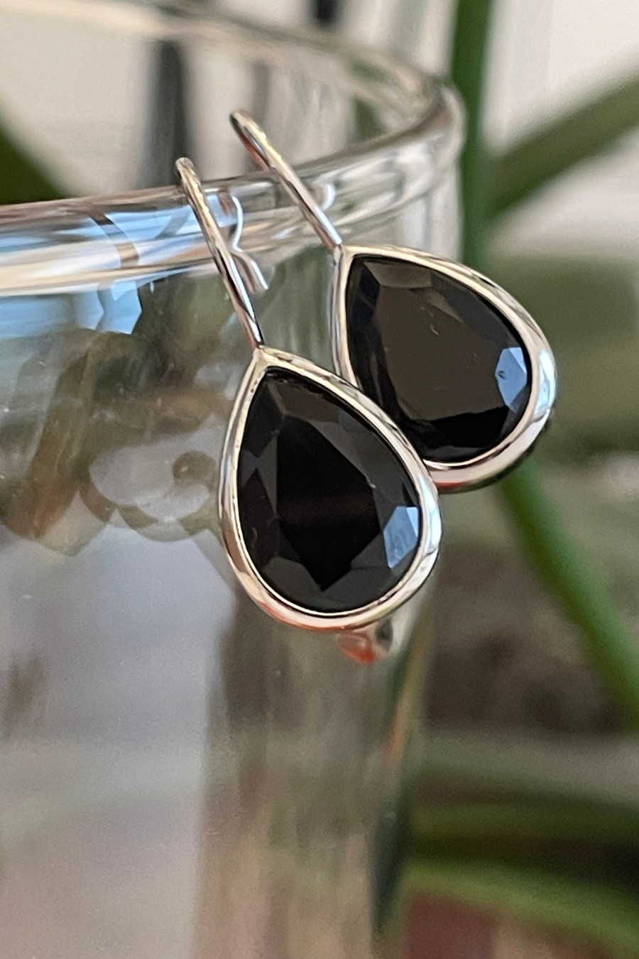 Nina Tear Drop Crystal Euroback Earring
