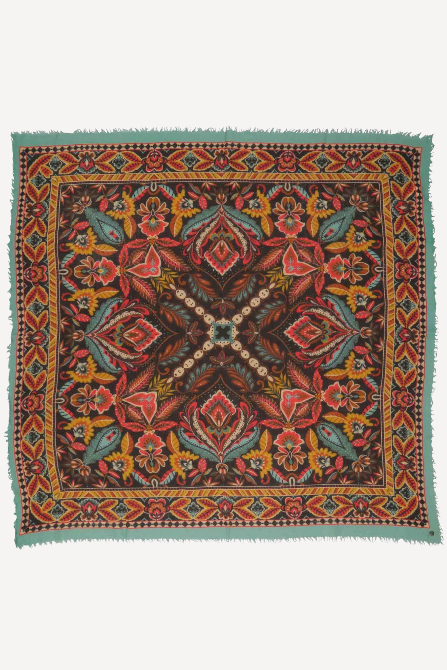 Paisley Boho Light Weight Wool Square Scarf-COMING SOON