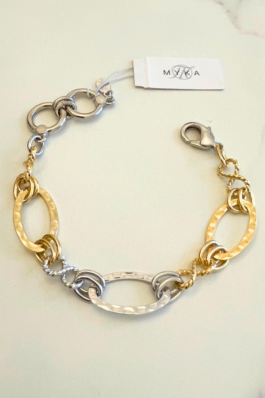 Emilia Two-Tone Textured Bracelet