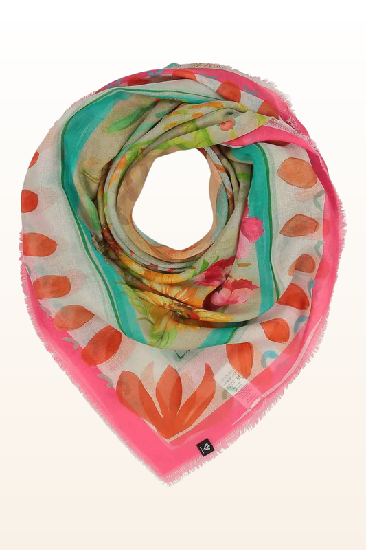 Cottage Life Print Square Scarf