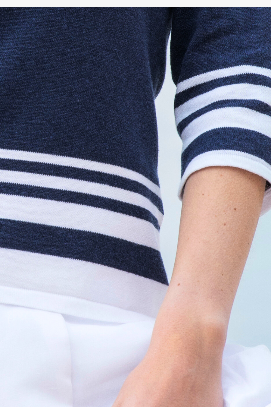 Navy Boat Neck Sweater