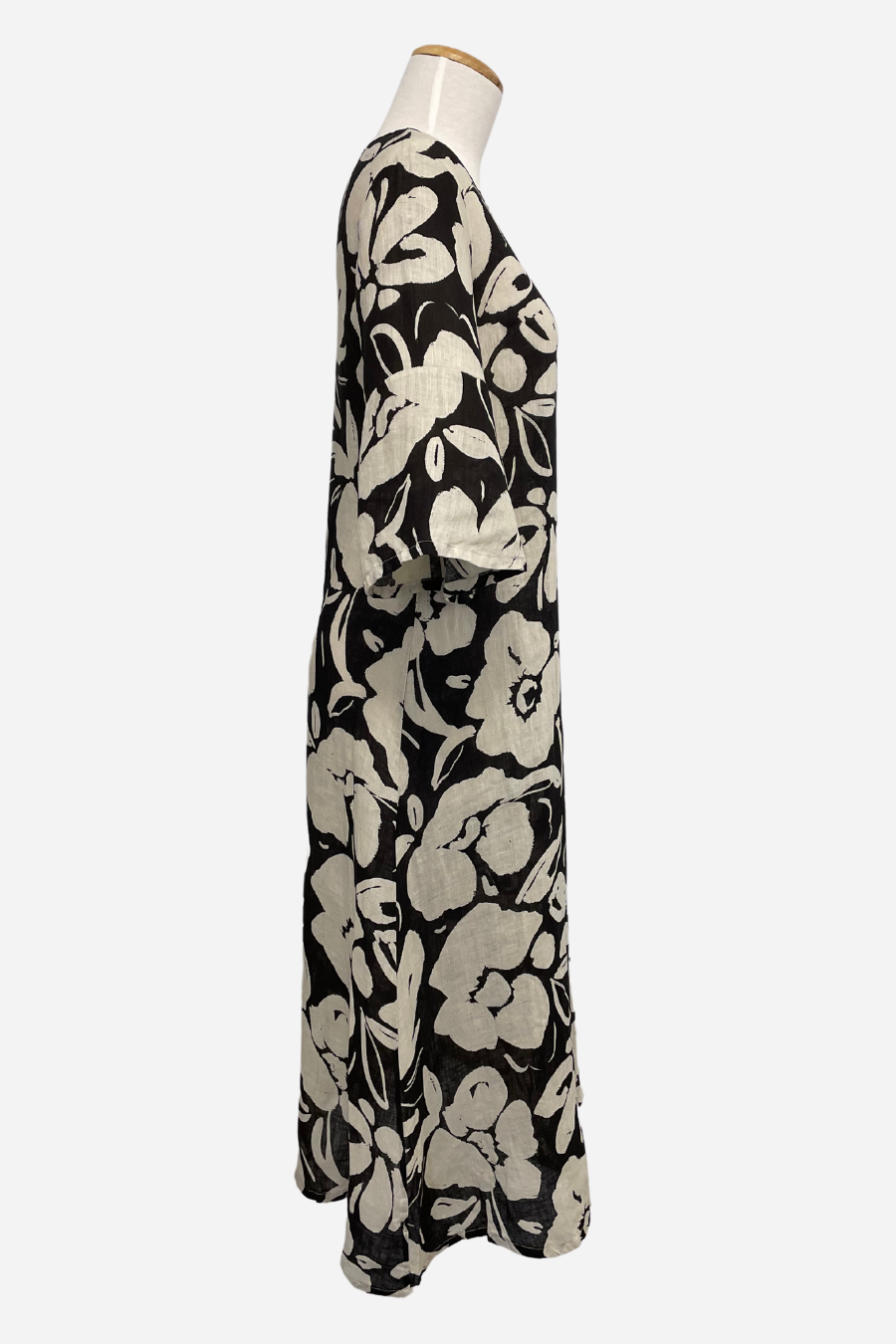 Calista Maxi Dress in Fiore Print Light Linen
