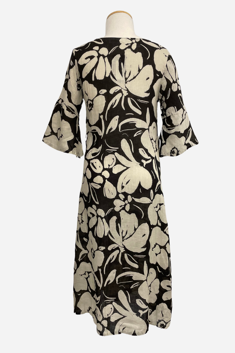 Calista Maxi Dress in Fiore Print Light Linen