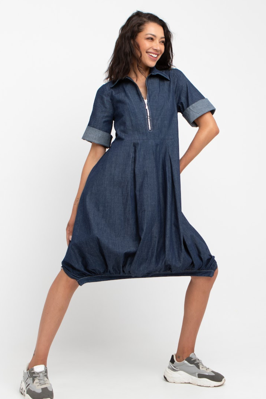 Short Sleeve Denim Dress-COMING SOON