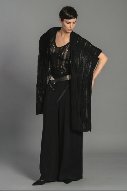 "Distressed" Knit Duster