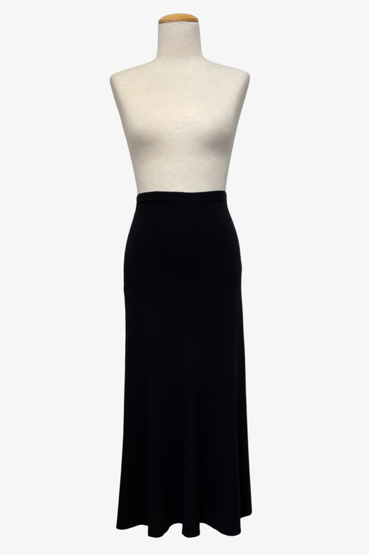 High Waist Skirt in Black Bamboo/Cotton