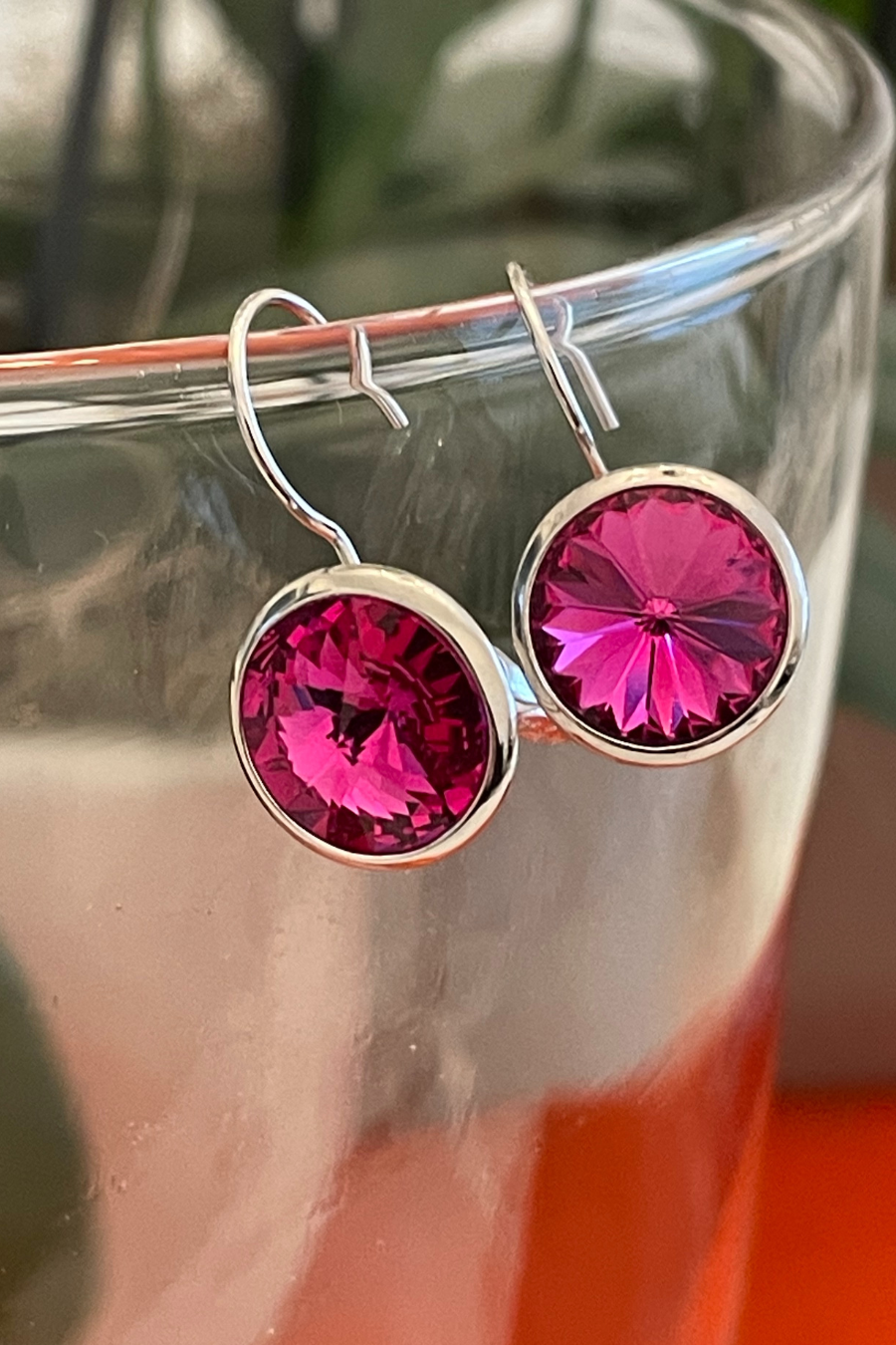 Rhodium Rivoli Crystal Earrings
