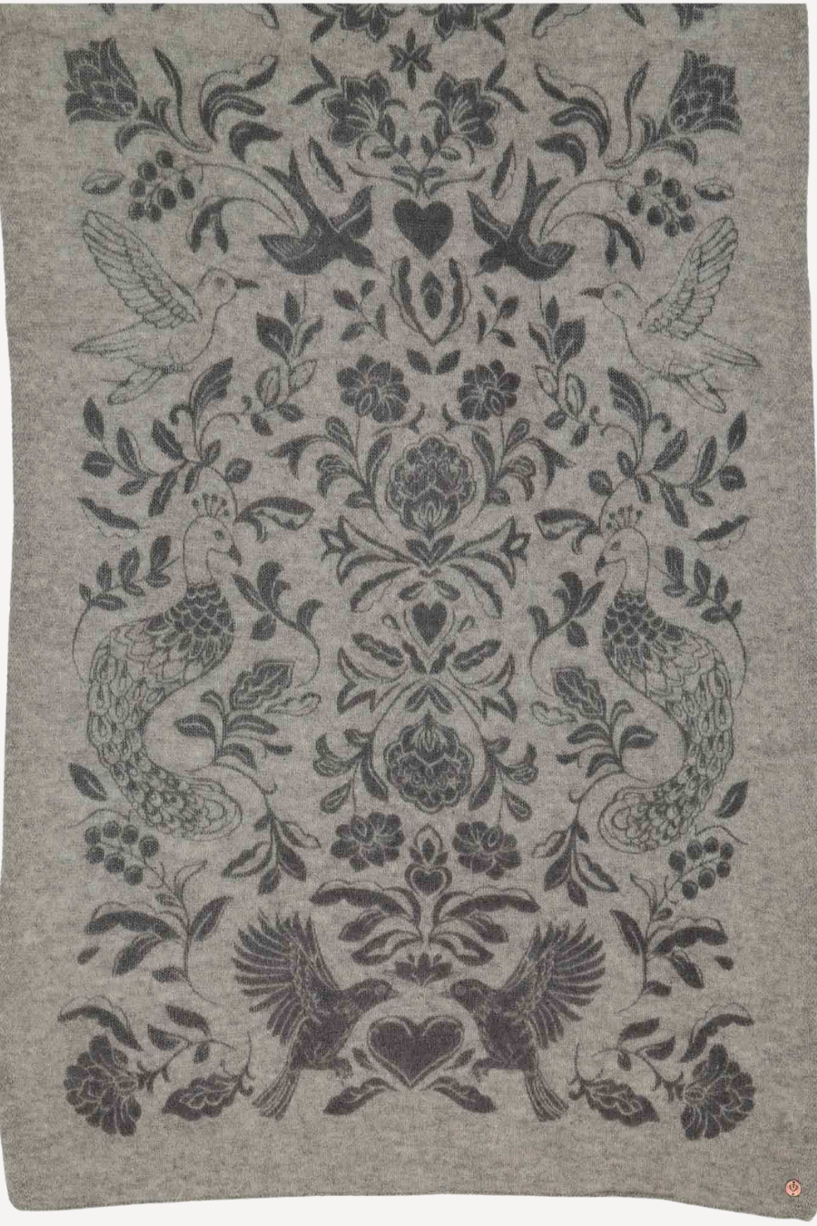 Knitted Wool Stole with Animal and Plant motif-COMING SOON