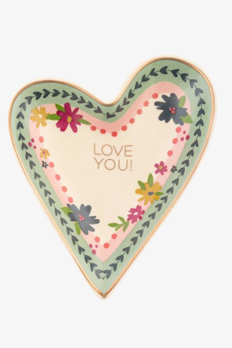 "Love You" Small Heart Shape Trinket Dish