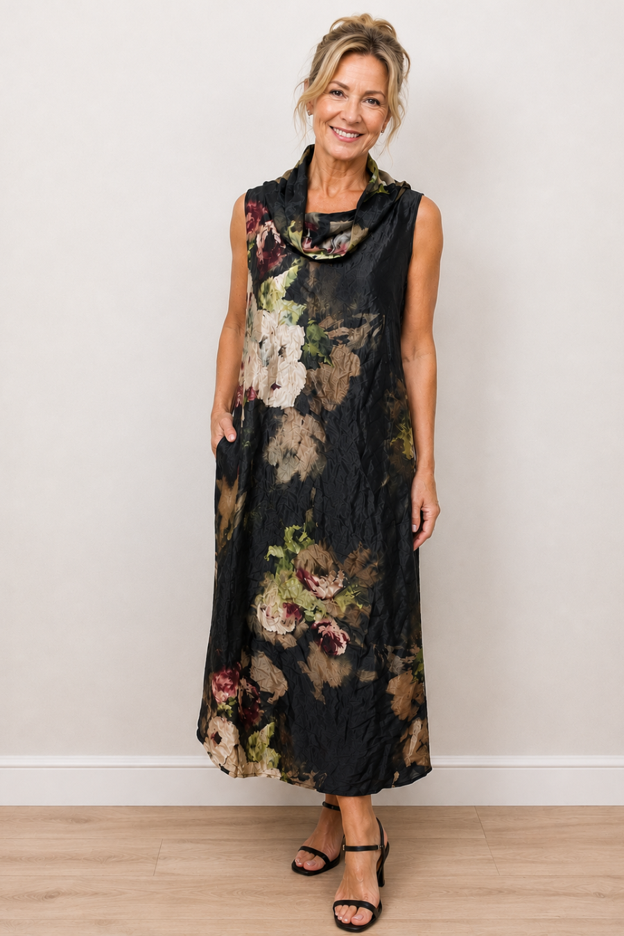 Henrietta Dress in Fiore Memory Crunch Taffeta-COMING SOON