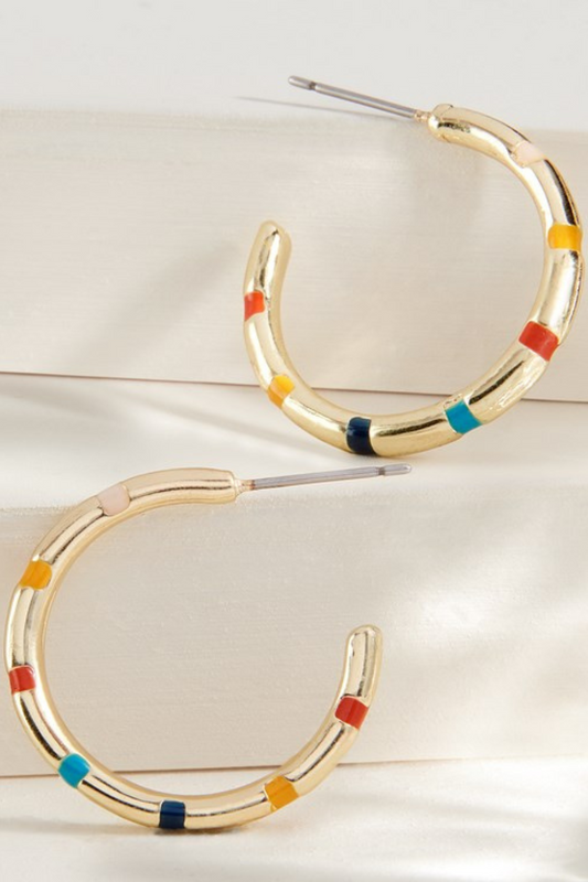 Colour Dot Hoop Earrings