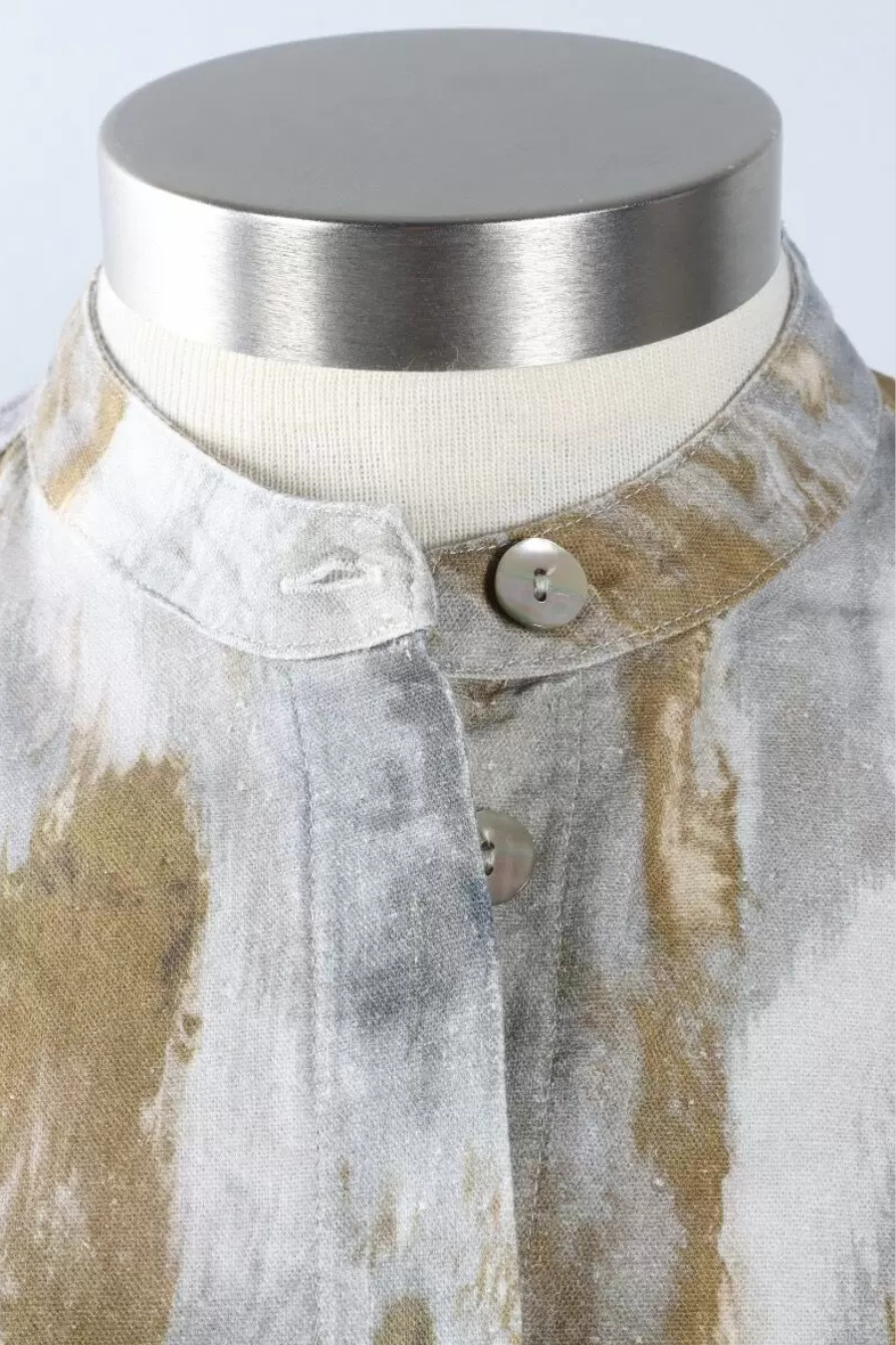 Joe Shirt in Pioggia Print Linen/Viscose