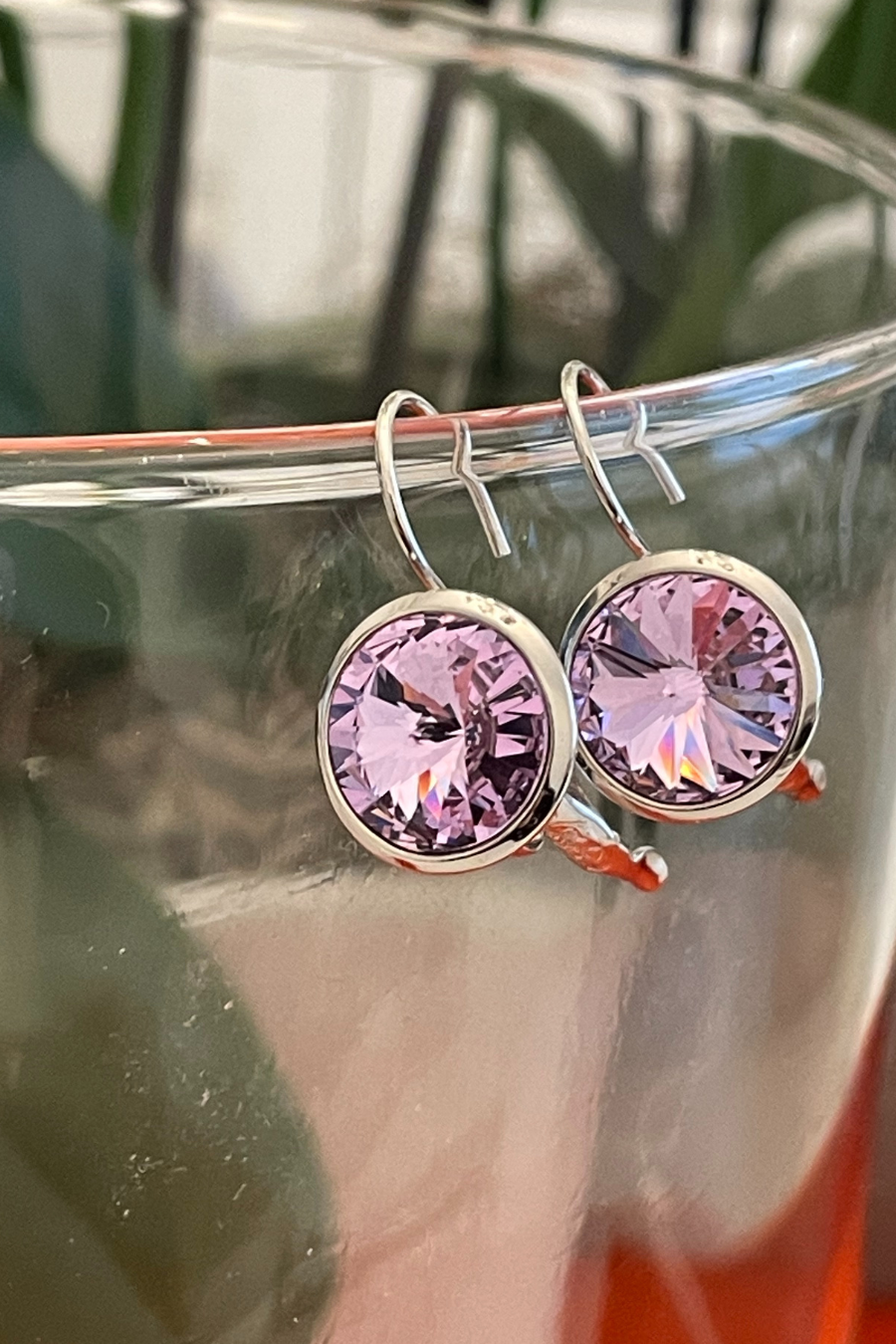 Rhodium Rivoli Crystal Earrings