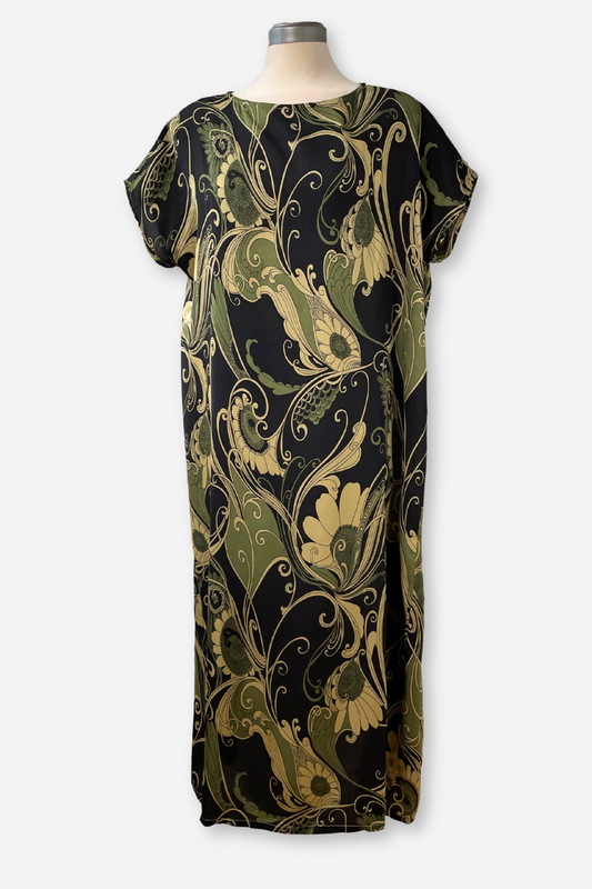 Liz Dress In Viscose Giardino Satin Print