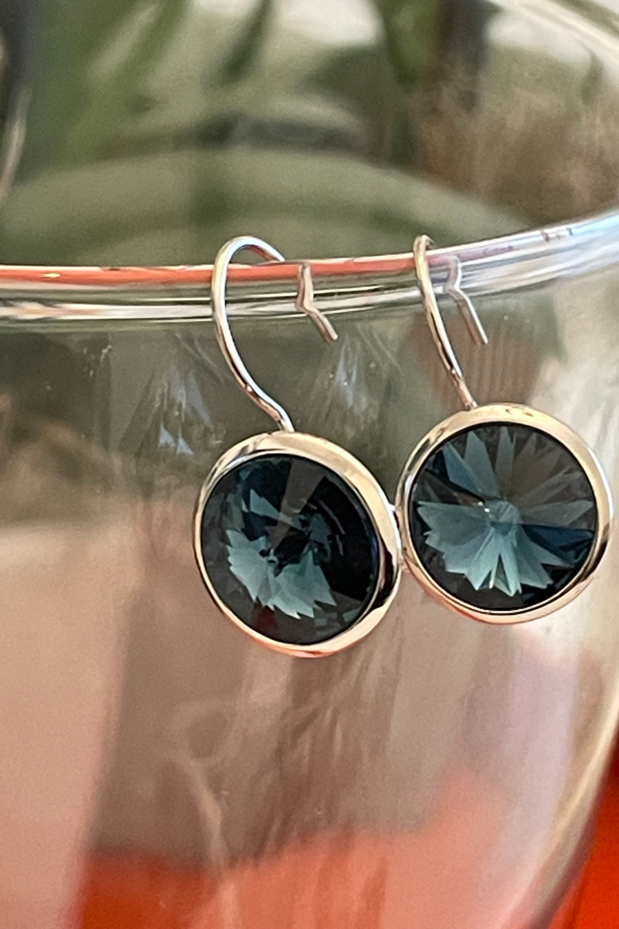 Rhodium Rivoli Crystal Earrings