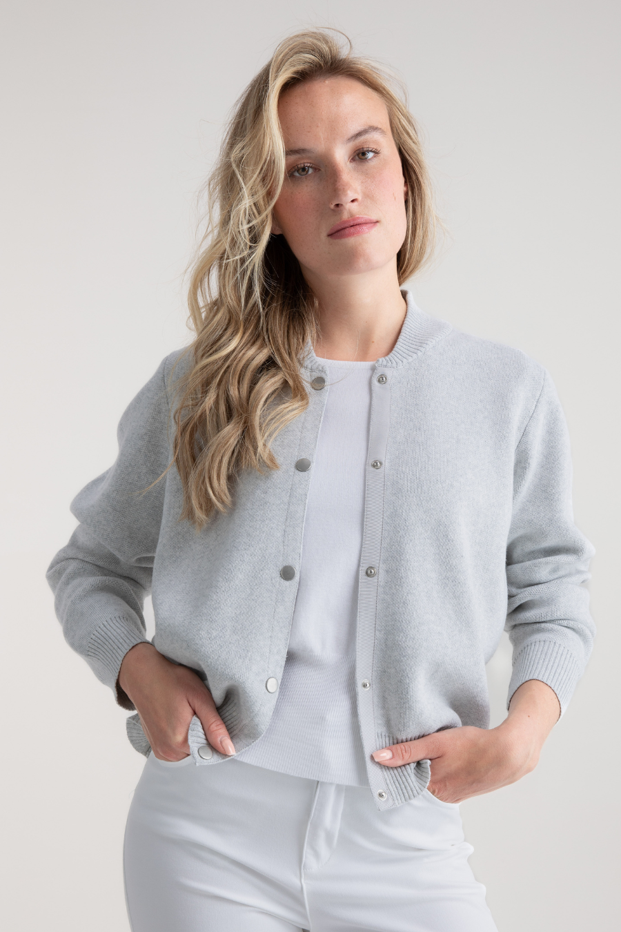 Cotton "Bomber" Cardigan/Jacket
