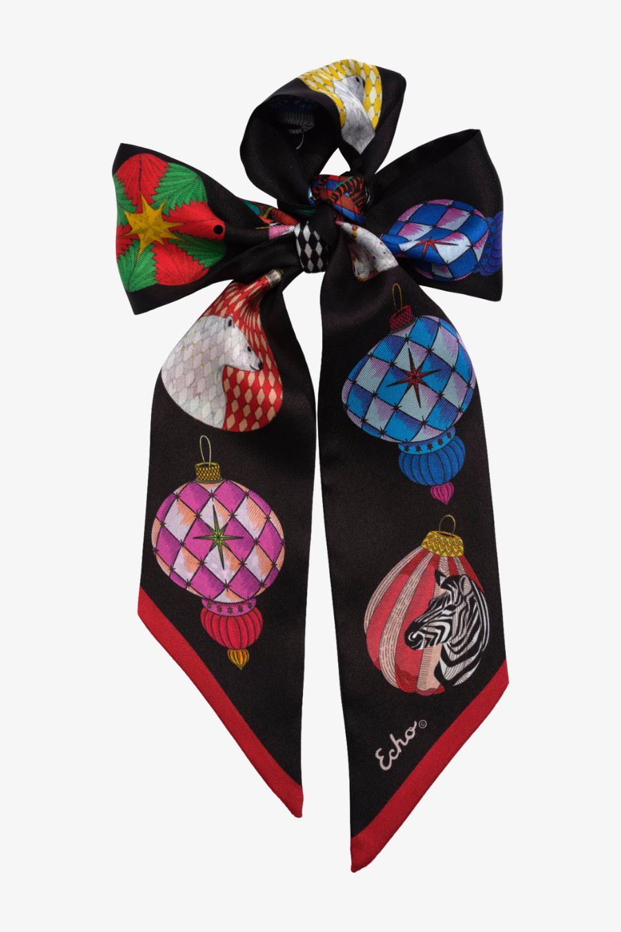 Ornaments Silk Ribbon Scarf