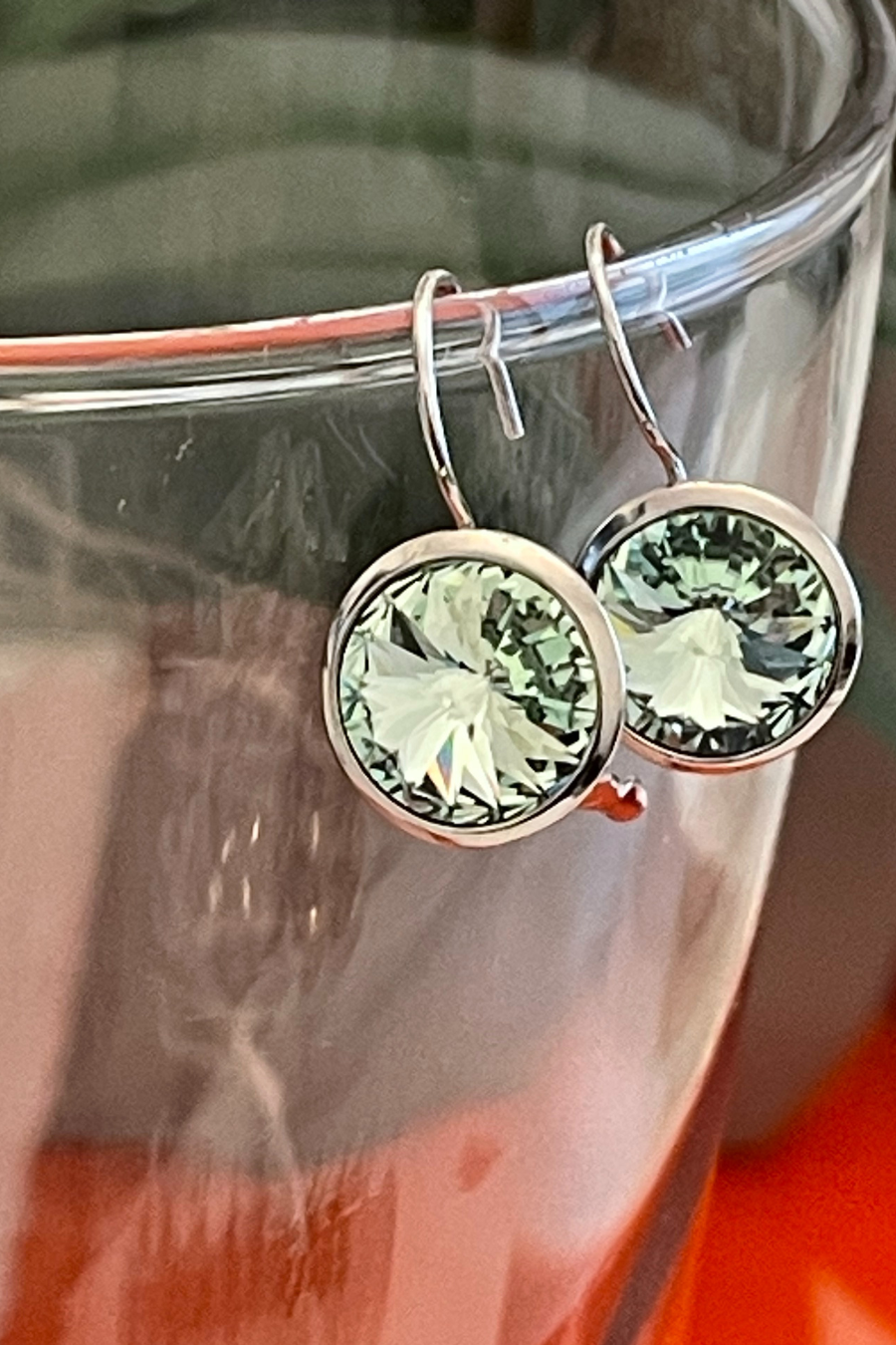 Rhodium Rivoli Crystal Earrings