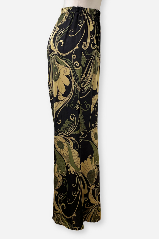 Osca Pant in Viscose Giardino Satin Print