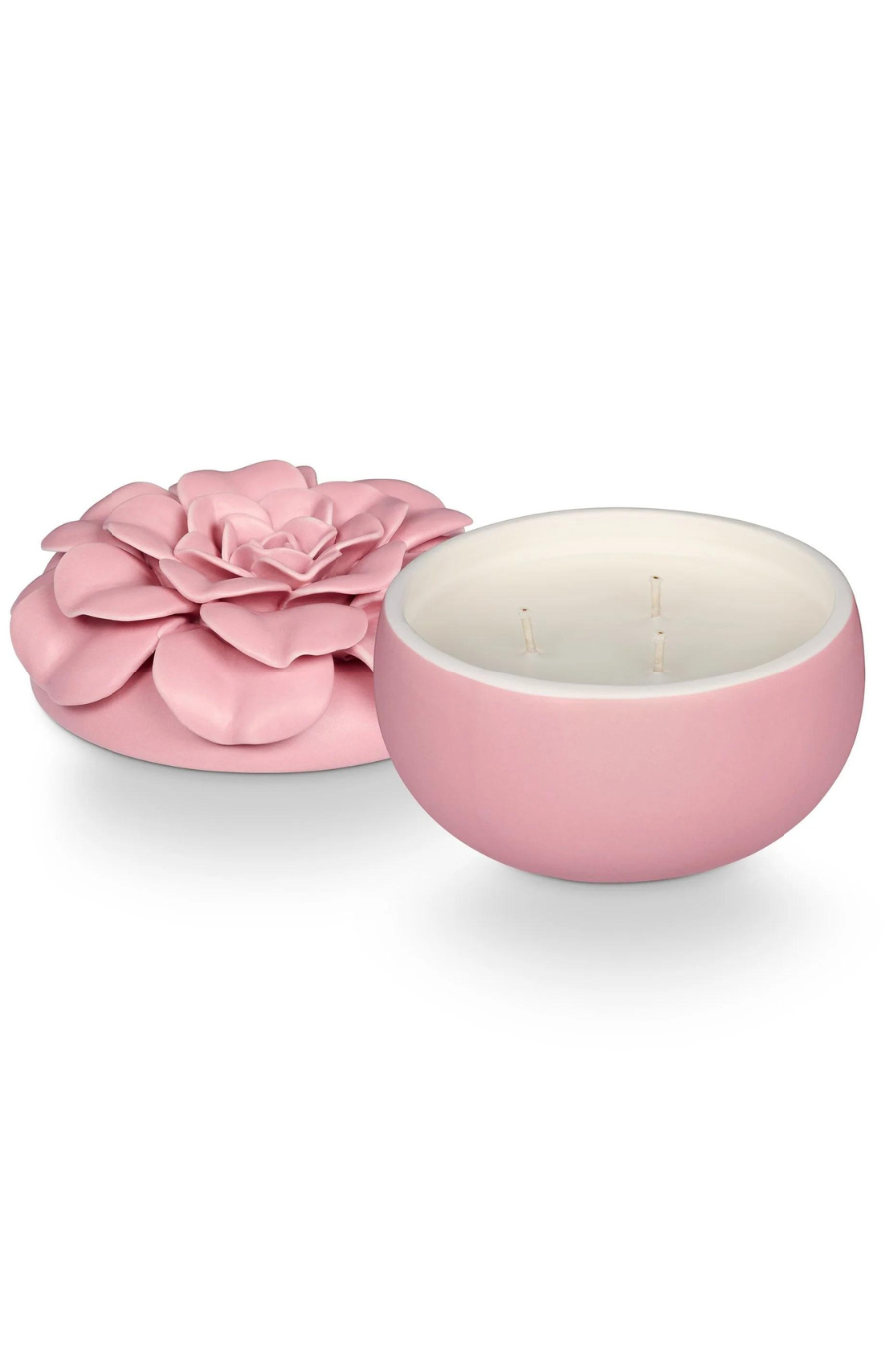 Pink Pepper Fruit Ceramic Flower Candle LOCAL PICK UP ONLY