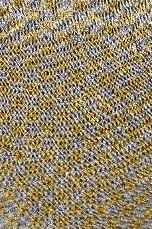 Button Back Cardigan Grey/Viscacha Gingham Linen