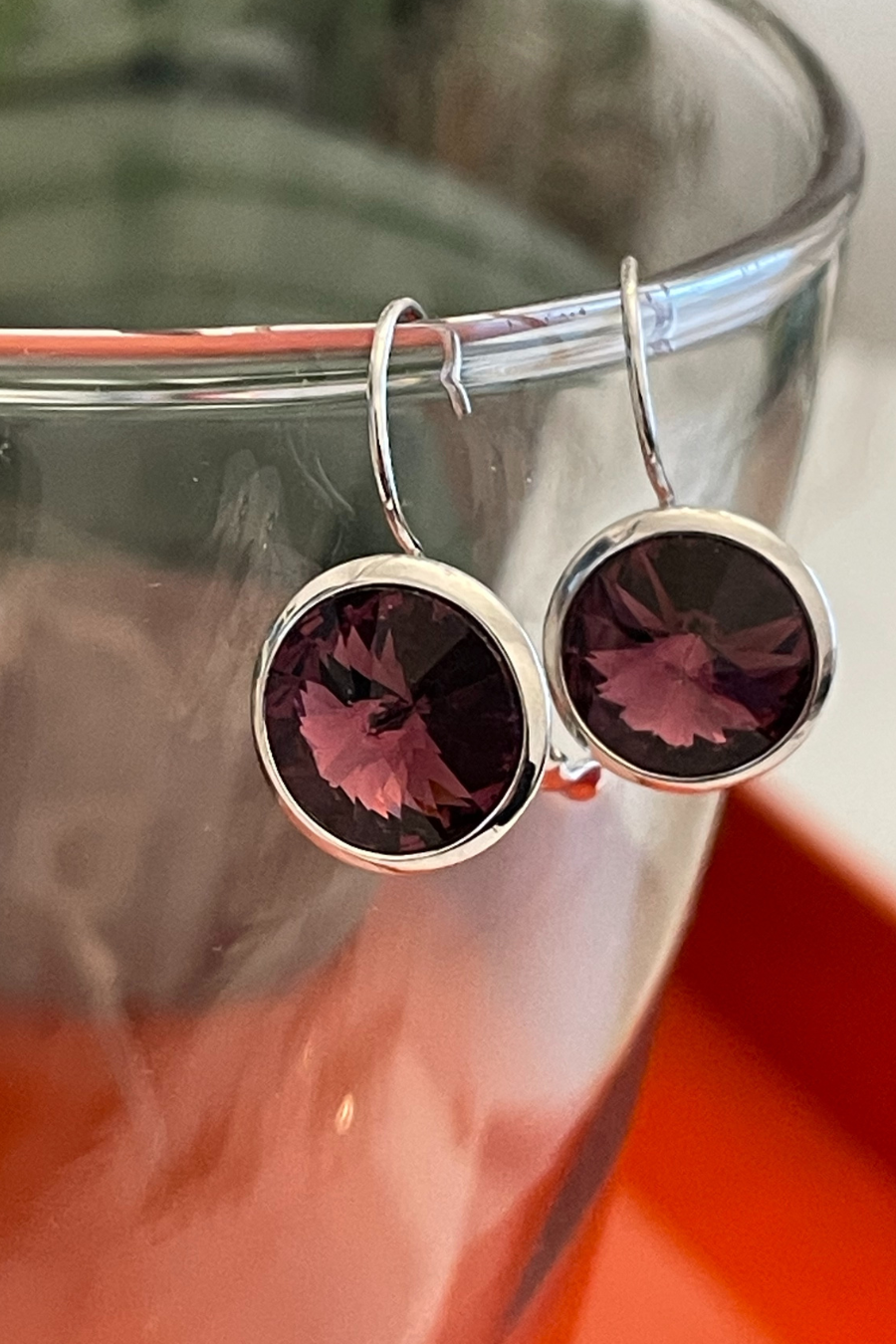 Rhodium Rivoli Crystal Earrings