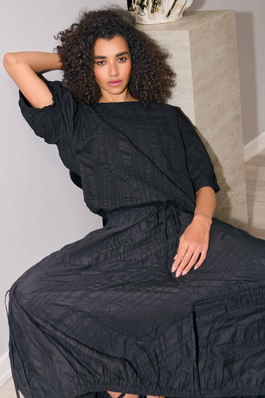 Seersucker Skirt and Top Set