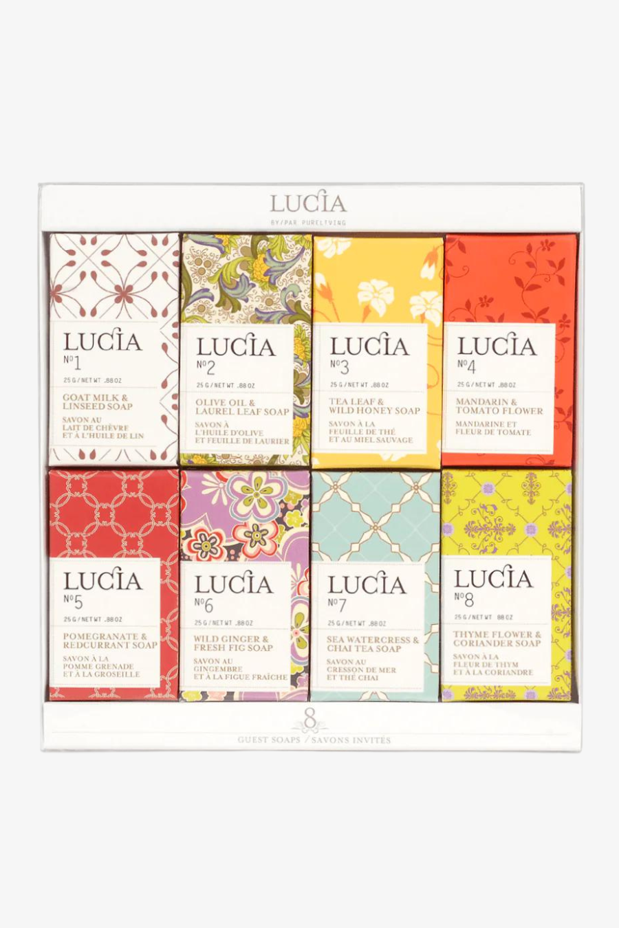 Lucia Assorted Gift Box 8 Guest Soaps