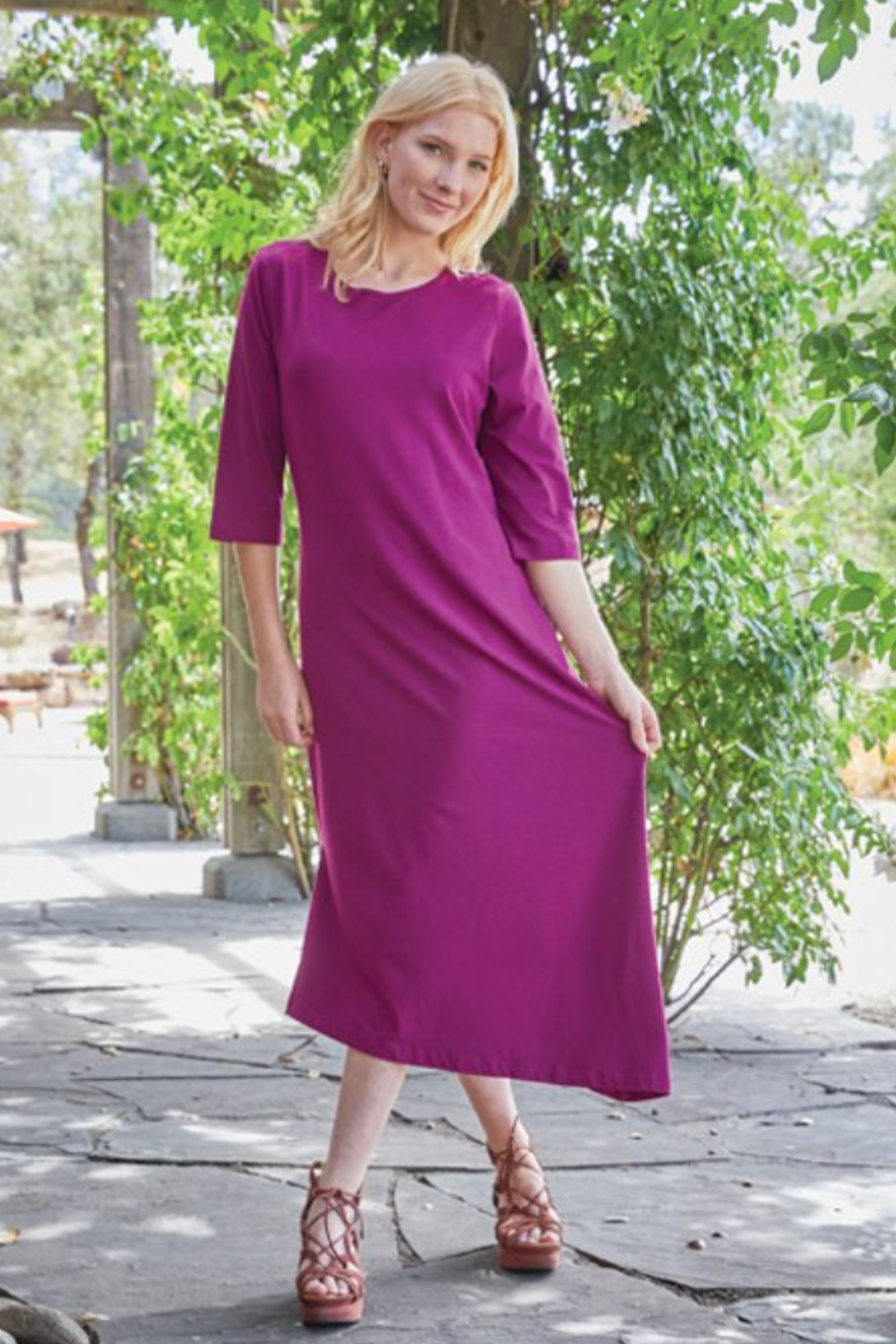 Sydney Dress in Navy Bamboo Cotton