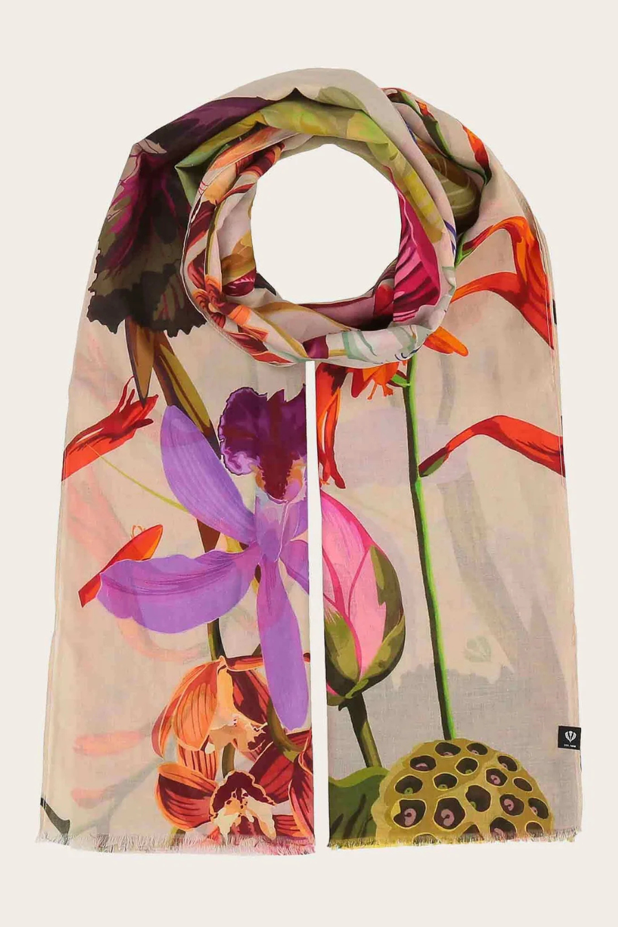 XLTropical Print Cotton Wrap