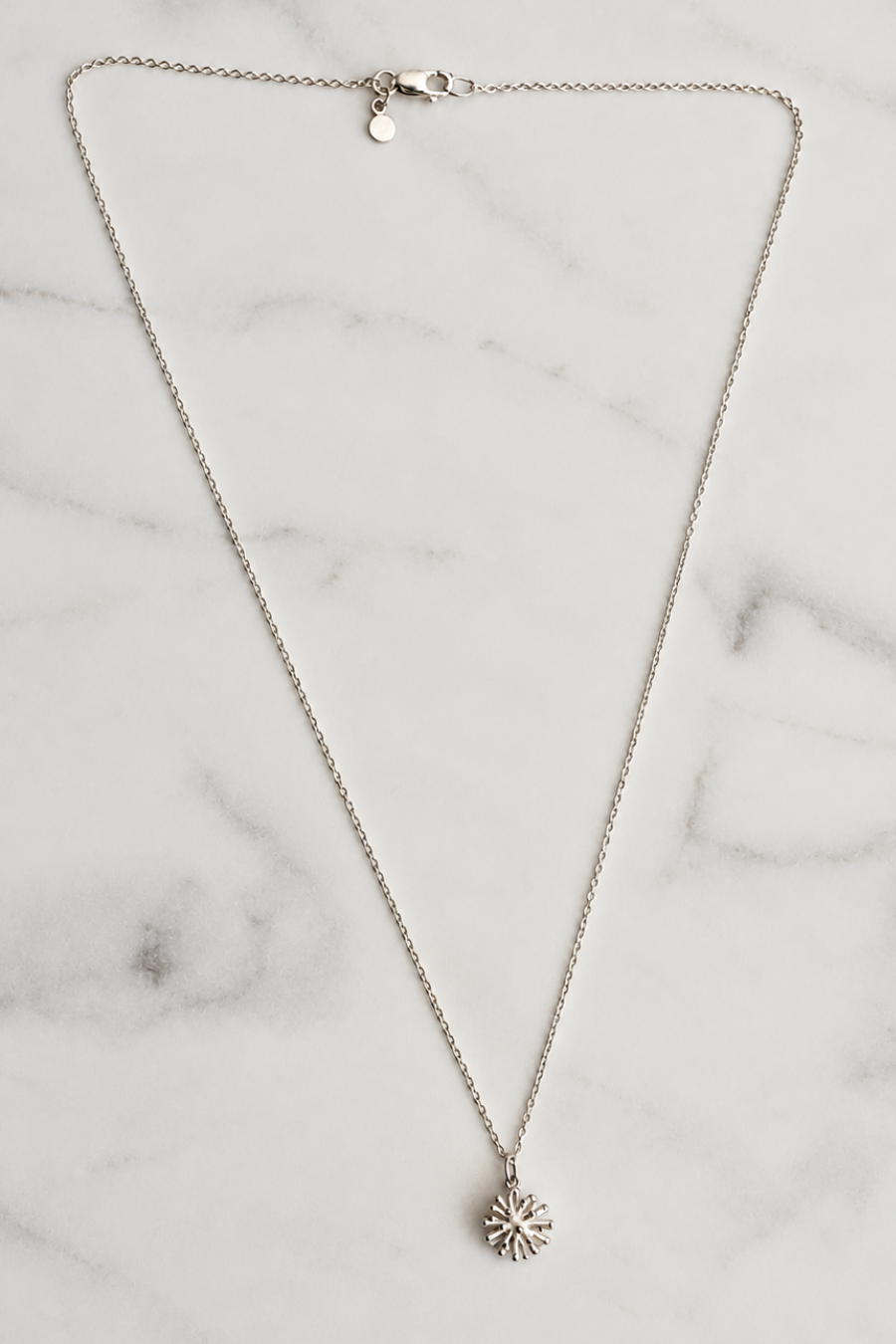 Sterling Silver Starburst Pendant Necklac