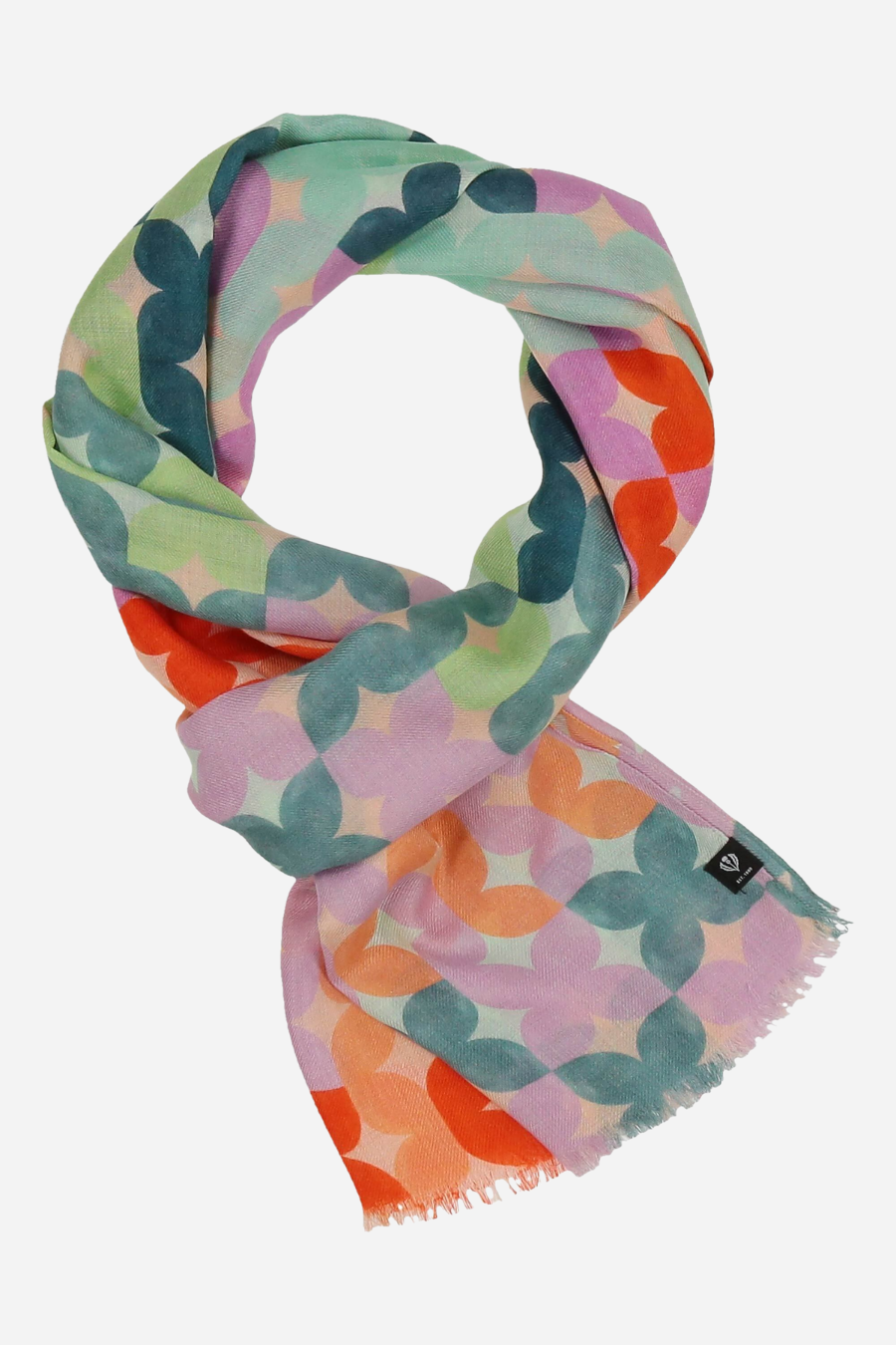 Tiled Floral Oblong Scarf