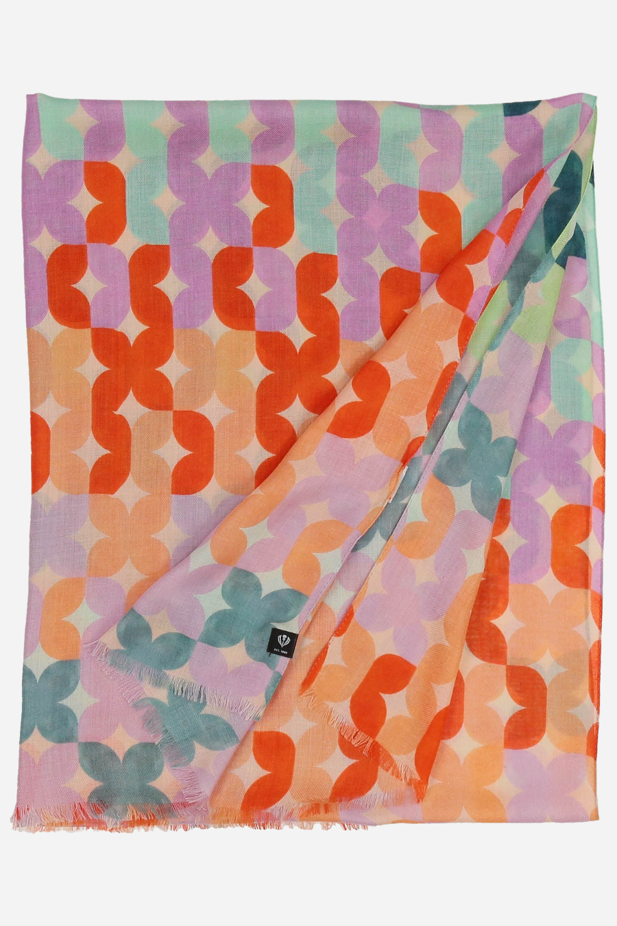 Tiled Floral Oblong Scarf