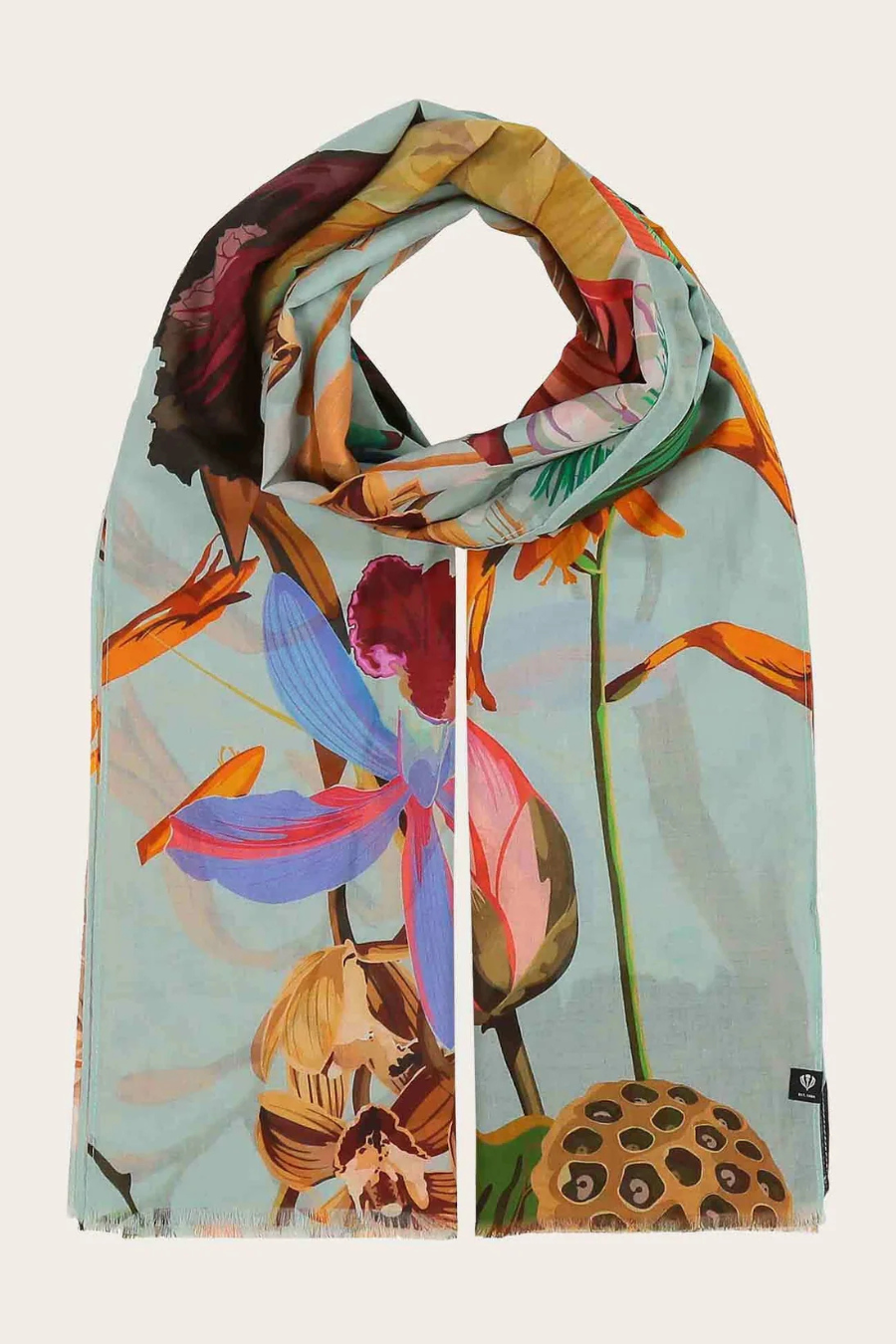 XLTropical Print Cotton Wrap