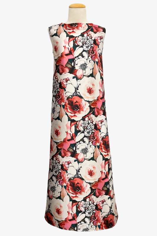 Twiggy Dress in Rosa Print Taffeta