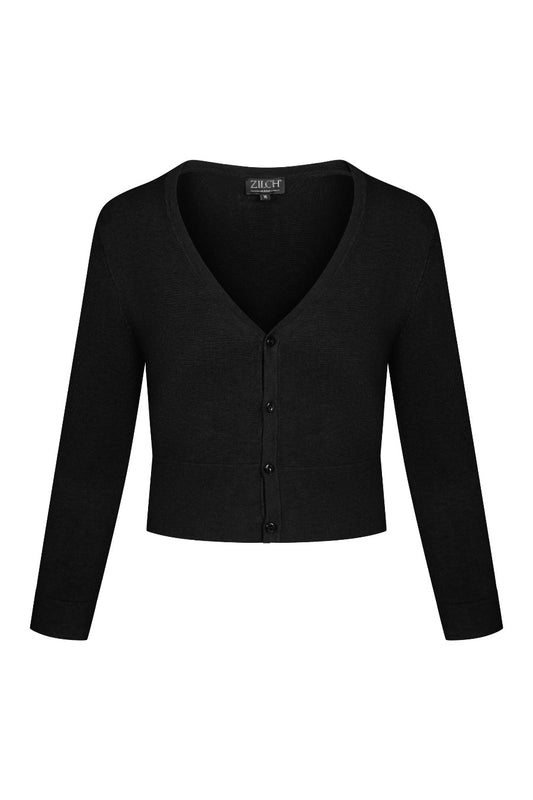 black bamboo cropped cardigan