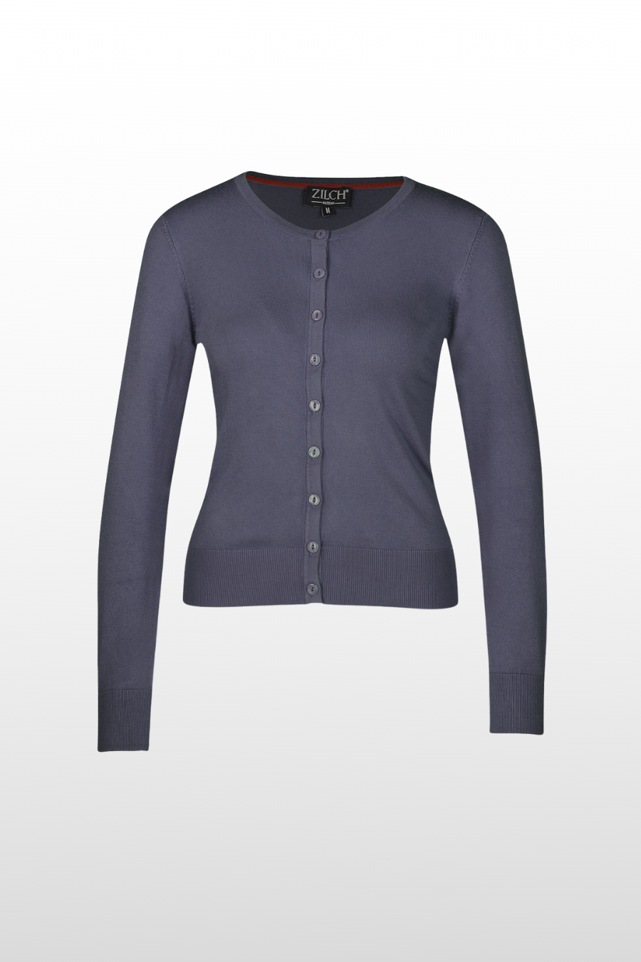 long sleeve, button up cardigan. bamboo and spandex fabric. ink colour.