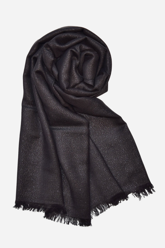 Essential Solid Metallic Shimmer Wrap Scarf