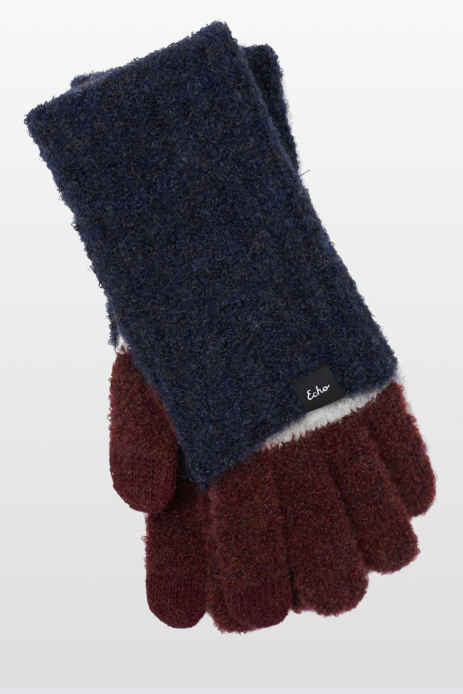 Navy knit store gloves