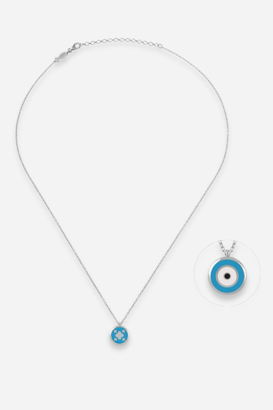 Reversible Clover/Eye Necklace