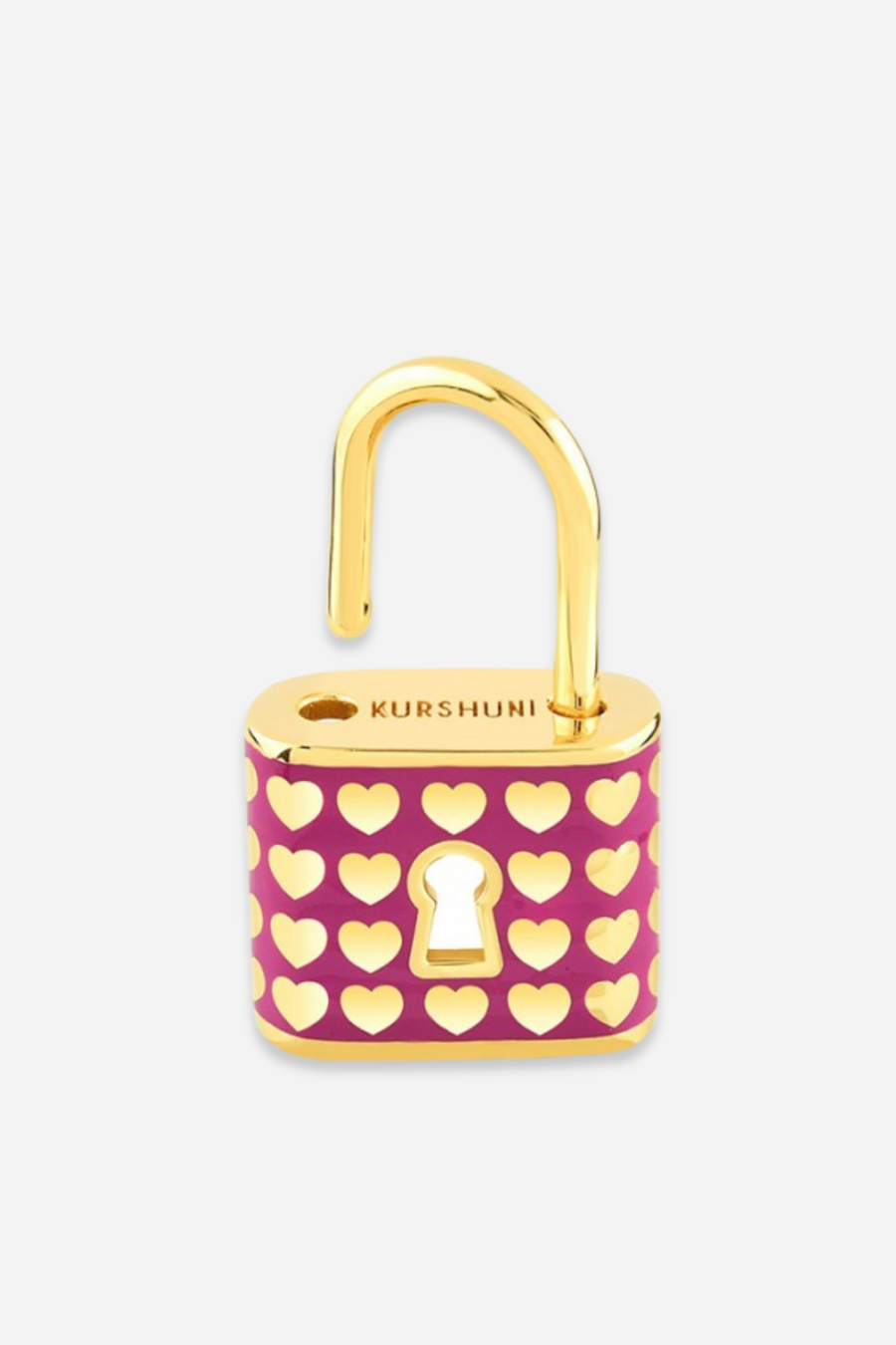 Heart Padlock Charm