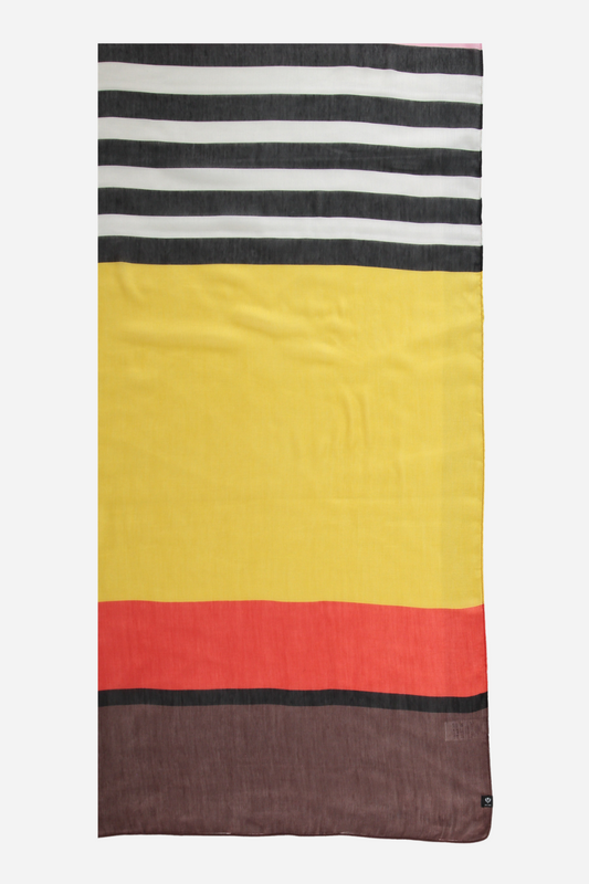 Beach Stripes Polyester Print Wrap