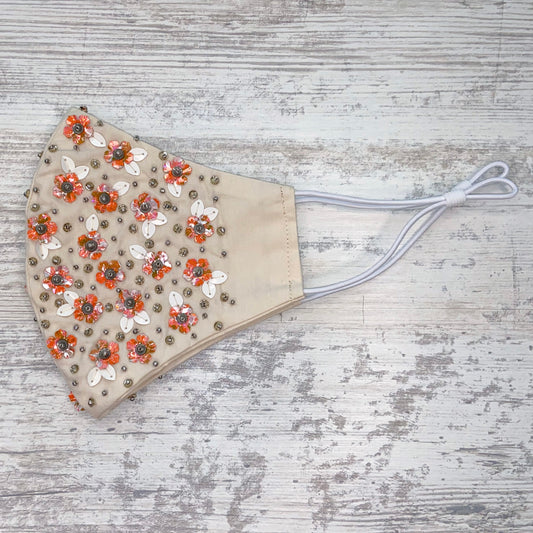Floral Sequin Mask