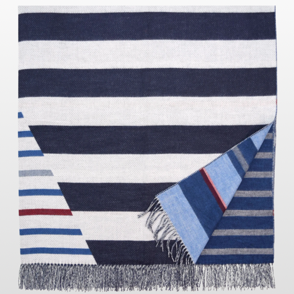 Reversible Stripe Cashmink Throw