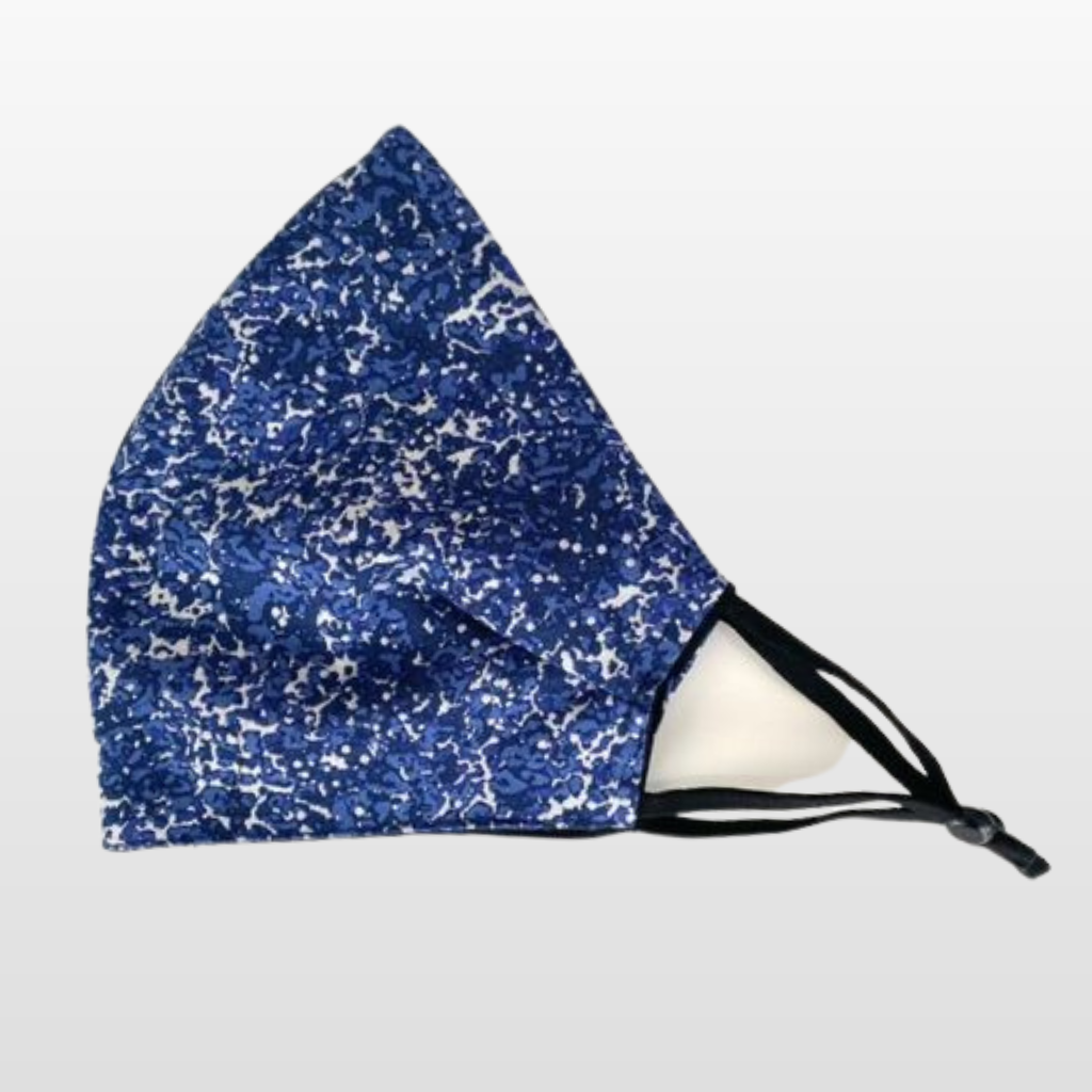 Blue and Silver Speckle Mask